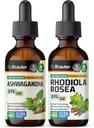 BIO KRAUTER Ashwagandha Tincture 2 Fl. Oz. & Rhodiola Rosea Tincture 2 Fl. 오즈.