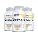 연구 검증된 오메가 3-1800mg 오메가 3 물고기 기름 - 높은 900mg EPA + 600mg DHA - 아니 aftertaste - 60 Softgel 캡슐 - 3 병