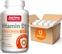 Jarrow 공식 비타민 D3 125 mcg (5000 IU) - 100 서빙 (Softgels) - 뼈 건강, 면역 지원 및 칼슘 대사 지원 - 비타민 D 보충 - D3 비타민 - 5000 IU 비타민 D (12의 팩)