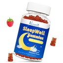 성인과 아이를위한 수면 Gummies - Gummy, Magnesium, L-Theanine, 비타민 B12, 채식 - 라즈베리 맛 당 멜라토닌의 7.5mg을 가진 설탕 무료 Melatonin Gummies