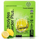 전해질 분말 플러스 (50 인분), 0 Calorie Keto, 0 설탕, No Maltodextrin, 1000mg 칼륨, 120mg 칼슘, 120mg 마그네슘, 하이드로 션 분말 (50 인분, 레몬)