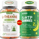 NEVISS Sugar Free L-Theanine Calm Gummies 120 개 + 설탕 무료 5-HTP Gummies 120 개