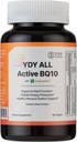 YDY 모든 활성 BQ10 - CoQ10 100mg, 비타민 B 복합체 (B1, B2, B3, B6, B7, B9, B12, Pantethine) - 심장 건강, 세포 에너지 지원 - 60 정제