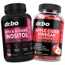 Myo-Inositol & D-Chiro Inositol & ACV Gummies - 40 : 1 여성을위한 비율 호르몬 균형 & Apple Cider Vinegar Gummies - Menstrual Cycle & Female Health 지원 보충제