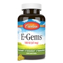 Carlson - E-Gems, 100 IU, 심장 건강 & 최선 웰니스, 산화 방지제, 250 연약한 젤