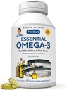 ANDREW LESSMAN Essential Omega-3 Mint - 600 Softgels - 매우 순수한, 높은 Potency Omega-3 오일. 높은 DHA, Stomach Upset 없음, 오염 물질 없음, 수성 없음. 작은 쉽게 삼키기 Softgels