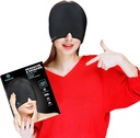 편두통 두통 기복 모자, 360 가득 차있는 머리 뜨거운과 차가운 젤, 얼음 머리 포장 및 찬 팩 가면, 긴장과 긴장 기복을 위한 눈 모자