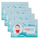 FeverCool Patches - Fever, Migraine 및 Headache Relief 용 냉각 패치 | 미국에서 제작 | 쿨 온도 | Mess & Odor Free | 성인 및 어린이 2+ | 4 팩 (16 x 패치)