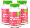 HairAnew Hair growth Vitamins for thicker Stronger Hair | 여성용 일 & 남성용 헤어 타입 | 11 Hair Vitamins & Ingredients | 5000mcg Biotin | Vegan | 자주 시험 | 60 캡슐 (3)