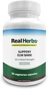 Real Herbs Slippery Elm Bark Extract-Derived from 7000mg of Slippery Elm Bark with 10:1 추출물 힘 Soothes Mucous Membranes, 산화 방지제 피부 건강 지원–50 채식 캡슐
