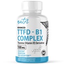 Nature 's Fusions TTFD Thiamine B1 보충 - 100mg 60 서빙 - 8mg 마그네슘과 - 독성 필러 없음 - TTFD Thiamine Tetrahydrofuryl Disulfide - 제 3 자 실험실 테스트 - Nutri 보충제
