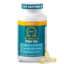Macuhealth Omega 3 물고기 기름 - 1100mg DHA, 1100mg EPA, 눈 & 뇌 건강 보충교재, Triglyceride 공식, 120 Softgels