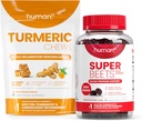 인간 심황 Chews와 심장 Gummies Zero Sugar
