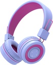 iClever BTH02 아이 Bluetooth 헤드폰, 93H Playtime, Foldable, 조정가능한 맨 위띠, Bluetooth 5.4의 아이 IPad/Tablet/School/Travel를 위한 마이크를 가진 무선 헤드폰, 자주색
