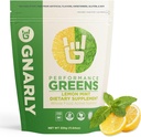 Gnarly Nutrition Greens Superfood Powder – 레몬 민트 성능 슈퍼 그린 파우더 – NSF 컨텐츠 인증 – 유기농, 프로바이오틱스 & 에센셜 Micronutrients - 레몬 민트, 11.64 온스