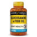 MASON NATURAL Glucosamine & 물고기 기름은 합동 & 근육 지원을 위한 DHA & Omega 3, 1 달 공급 Softgel 알약을 보충합니다
