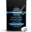 Viter 에너지 여분 힘은 분 80mg Caffeine, B 비타민, 설탕을 해방합니다. (겨울 녹색, 8oz, 대량 부대)