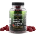 BUCKLEBURY 9-in-1 Natural Saw Palmetto Gummies with Raspberry & Pomegranate flavor - Mens Bladder Health, Hair Growth & Urinary Support에 대한 식물 기반 전립선 지원 보충제 - 60 Gummies