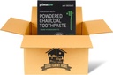 활성화된 숯 Primal 생활 유기 1개 oz Toothpowder: 유기 Vegan 혼합, Kaolin & Bentonite 찰흙, 정유 - 200+ 솔질을 위한 까만 spearmint. GFMH 상자 포함.