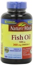 성격은 물고기 기름 1200mg, 360mg Omega-3 100 액체 Softgels (3 팩)를 만들었습니다