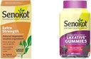 Senokot Extra Strength Gentle Overnight Relief Occasional Constipation, 36 Count & Dietary Supplement Laxative Gummies, Natural Senna Extract, Gentle에 대한 천연 야채 Laxative