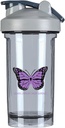 Hodgkin 림프종 암 Awareness 18 Ounce 셰이커 병 음료 믹서 누출 증거 전 운동 단백질 쉐이크 식사 보충 쉐이크 병 500ML/18 Oz Gray&-1&-1