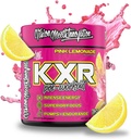 KXR Pre-Workout Energy Powder | 남자와 여자를 위한 강렬한 에너지 사전 운동 음료|Creatine Free | 향상된 성능 - 향상된 초점 및 증가 된 내구시간 | 30 인스 타 그램 (핑크 레몬)