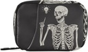 인간적인 Skeleton 알약 상자 7 일 알약 상자 여행 알약 조직자 지퍼를 가진 부대 휴대용 주간 케이스 비타민 보충교재 홀더를 위한 콤팩트 크기