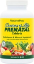 Natures Plus Source of Life Prenatal - 800 mcg Folate, 180 채식 정제 - 철 및 칼슘이있는 모든 자연 예비 비타민 및 미네랄 - 최적의 건강 및 에너지 - 글루텐 - 무료 - 90 서빙