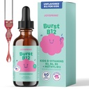JoySpring Burst B12 Drops - 아이를위한 비타민 B 복합체 (2 fl oz) B2, B6, B5 + Methylcobalamin B12 어린이 보충 건강한 성장 및 개발, Vegan B12, 나이 2-16 + | 60 서빙