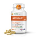 INVITA L-Methylfolate - 직업적인 힘 활동적인 메틸 Folate - 에너지, 계류 및 면역 지원을 위한 5-MTHF 보충교재 - 비 GMO, 글루텐 자유로운, 충전물 없음 (5 Mg)