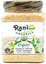 Rani Organics Psyllium Whole Husk Powder (Isabgol), Dietary Fiber Supplement, USDA Organic 9.8oz (280g) PET Jar ~ 모든 자연 | Vegan | Gluten Friendly | Non-GMO | 인도 원산지