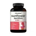 NatureBell Sunflower Lecithin 2,400mg, 240 Softgels | 비 GMO 해바라기 씨 오일과 주입 – Phosphatidyl Choline – No Soy, 글루텐 없음