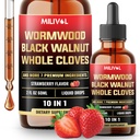 Wormwood, Black Walnut, Whole Cloves & 7 More와 10in1 Wormwood 액체 드롭 - 소화, 면역 - 2 Fl Oz - 60 일 지원