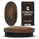 남자를 위한 진동 바이킹 Beard 솔 - 4.3 인치 Beech 목제 손잡이, 브라운 - Boar Bristle Beard 솔, 여행 크기 Detangler & 정체되는 흡진기