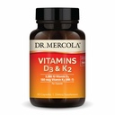 Mercola Vitamins D3 & K2 박사 - 면역, 뇌, 심장 혈관, 호흡 및 뼈 건강 지원 - GMO-Free, 글루텐 프리 & Soy-Free - 30 캡슐 (30 인분)