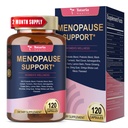 여자, Multibenefit & Complete Black Cohosh for Hot Flashes, 나이트 스웨터 & 호르몬 균형, w/ Probiotics, DIM, Vitex, Dong Quai, Red Clover 및 120 Vegan Caps에 대 한 40-in-1 Menopause 보충제