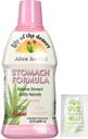 사막 Stomach 공식의 Lily, Slippery Elm, Chamomile, Peppermint 및 Gut Health, Acid Reflux, Heartburn Relief, 32 Oz, Gelly Sachet 포함 유기 알로에 Vera 주스.