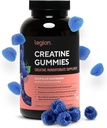 LEGION 크레아틴 Monohydrate Gummies – 힘, 내구시간 및 근육 회복을 위한 청결한 Chewable 크레아틴 보충교재 – 30 Sour Blue Raspberry 풍미 서빙 – 인공 풍미 또는 감미료 없음