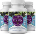 완벽한 보충제 - 완벽한 ResGrape Resveratrol - 60 캡슐 - Trans-Resveratrol & Organic Muscadine 포도 - 3 팩