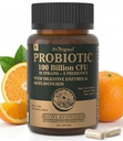 남성과 여성을위한 Prebiotics가있는 Probiotics - 35 Strains Probiotics 100 억 CFU Gut & Digestive Health, Vegan Acidophilus Probiotic Supplement, Non-GMO Raw Probiotic 60 캡슐