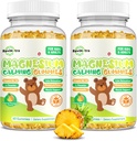 아이를 위한 마그네슘 Gummies - 마그네슘 글리세라이드 Gummies는 L-Theanine, 비타민 B6, 성인 & 아이를 위한 D3, 수면을 위한 Calm 마그네슘, Relaxation, 뇌, 뼈, 수가 자유로운 파인애플 120ct를 가진 보충교재를 제거합니다