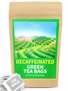 티럭 Decaf 녹차 봉지, 순수한 Decaffeinated 녹차, 최고 산화 방지제, 뜨거운 & 얼음 차를 위한 100개의 조사 차 부대