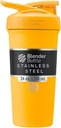 BlenderBottle Sport는 와이어 위스키, 24Ounce, Mango - Athletes & Fitness Enthusiasts, Easy Mixing, Keeps Drinks Cold, Lockable Lid를 가진 스테인리스 셰이커 병을 격리했습니다.