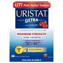 Uristat Ultra UTI Pain Relief Tablets, Urinary Pain, Burning, Urgency, 최대 강도, 크랜베리 맛 코팅, 30 정제의 빠른 Urinary Tract Infection 구호