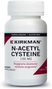 Kirkman N-Acetyl Cysteine100 mg - Hypoallergenic ||NAC || 100 채식 캡슐 || 글루텐과 Casein Free || 산화 방지제 || 지원 면역 시스템 응답.
