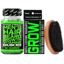 Beard 성장 장비 w/620,000mcg 14-in-1 BIOTIN Gummies/Beard 성장 비타민 & 남자를 위한 머리 성장 비타민 + 100% 일생 보충 첫번째 커트 Boar Bristle 솔 & 남자를 위한 360 파 솔