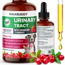 MaxBuddy Natural UTI 치료 지원 - Cranberry Urinary Tract Infection Care & 고양이와 개를위한 예방 지원 - Kidney & Bladder Wellness Supplement Drops - 소변 흐름 지원
