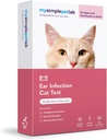 MySimplePetLab Cat Ear Infection Test Kit, Vet 승인, Yeast & Bacteria, Mail-in Kit, 빠른 결과, Smelly, Itchy Ears, 고양이 귀 건강 지원
