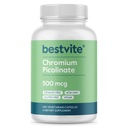 BESTVITE Chromium Picolinate 500mcg (240 채식 캡슐) - Stearates 없음 - Dicalcium Phosphate - Vegan - 글루텐 무료 - 비 GMO